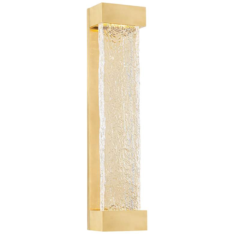 Image 1 Hudson Valley Tannersville 5" Wide Aged Brass 1 Light LED Wall Sconce