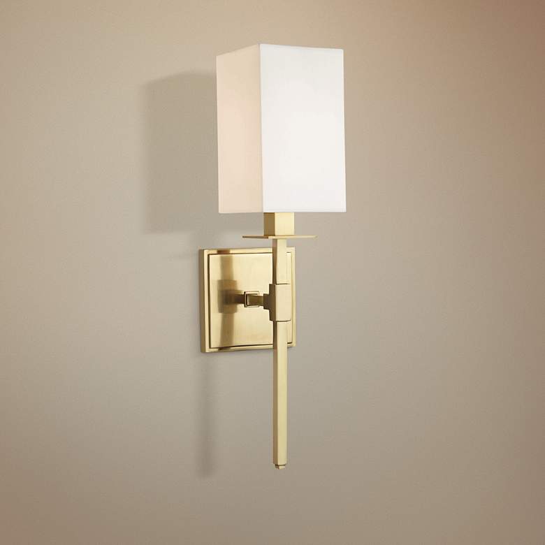 Image 1 Hudson Valley Taunton 17" High Aged Brass Wall Sconce