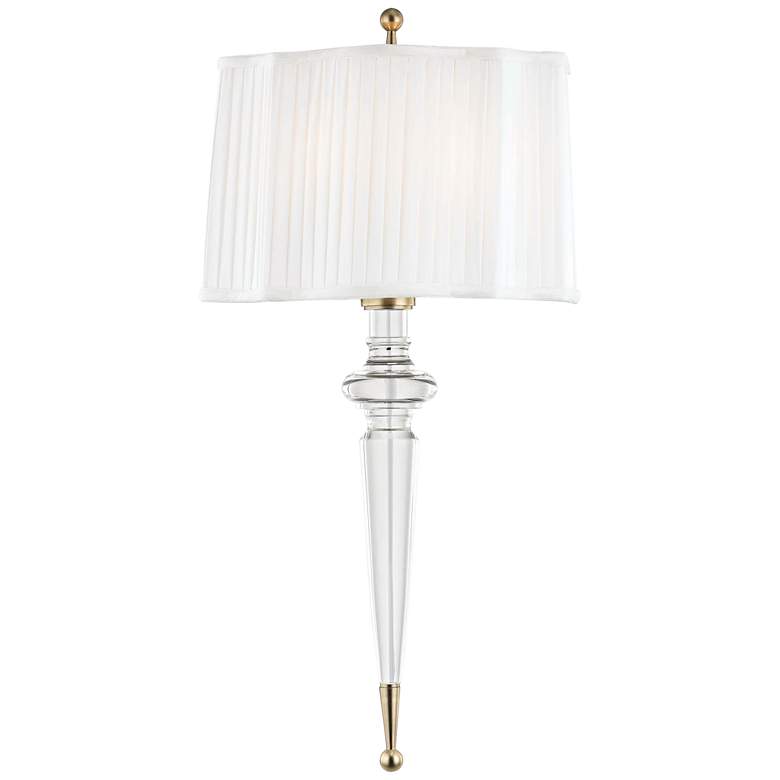 Image 1 Hudson Valley Tipton 24" High Aged Brass Wall Sconce