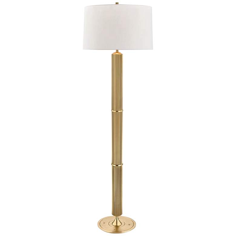 Image 1 Hudson Valley Tompkins Aged Brass Floor Lamp