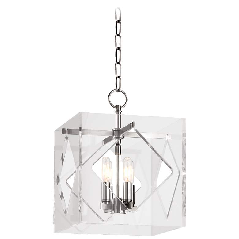 Image 1 Hudson Valley Travis 12" Wide Plshd Nickel 4 Light Pendant
