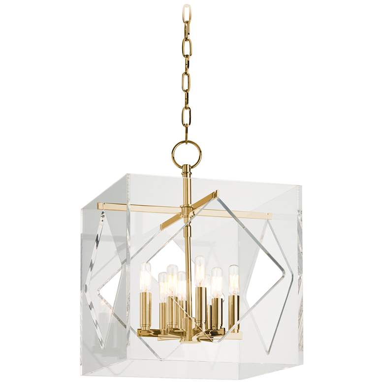 Image 1 Hudson Valley Travis 16" Wide Aged Brass 8 Light Pendant