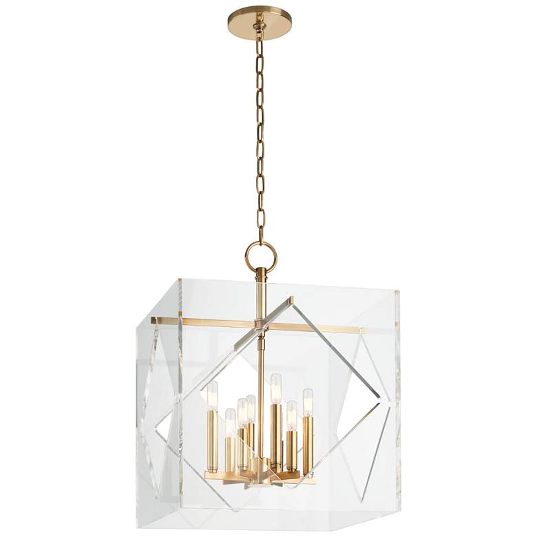 Image 1 Hudson Valley Travis 20" Wide Aged Brass 8 Light Pendant