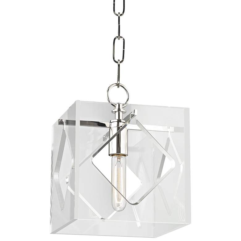 Image 1 Hudson Valley Travis 9" Wide Polished Nickel Mini Pendant