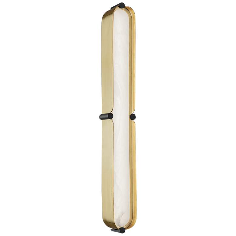 Image 1 Hudson Valley Tribeca 23 3/4"W Aged Brass Bath Light