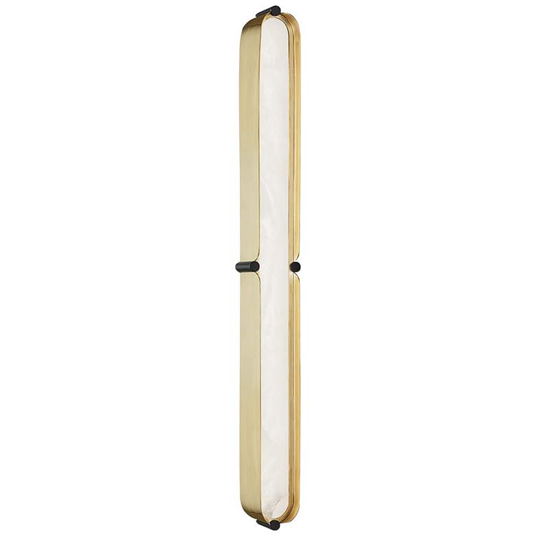 Image 1 Hudson Valley Tribeca 3 30 1/2" Wide Aged Brass Bath Light