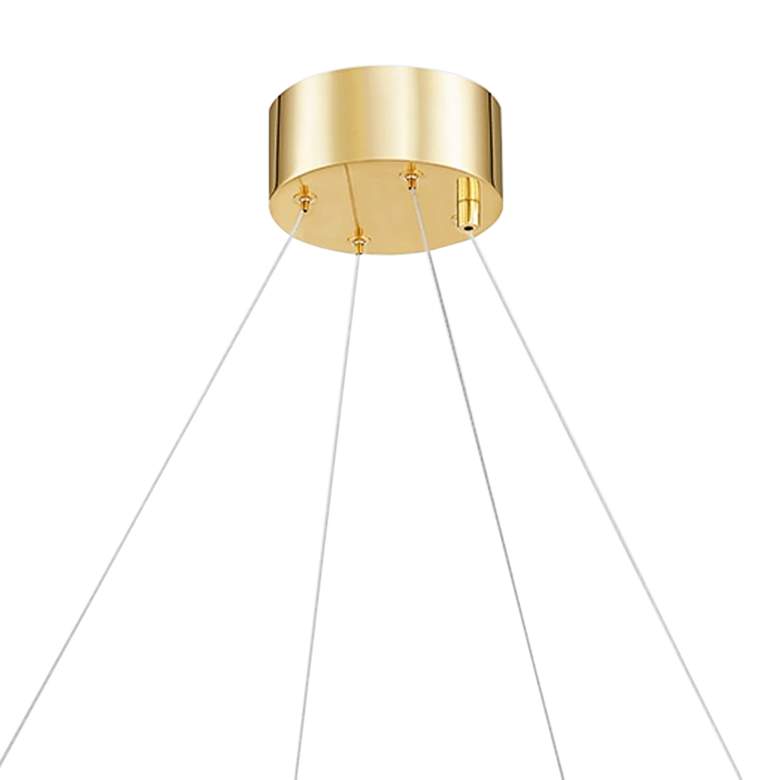 Image 4 Hudson Valley Tribeca 32.75" Wide Aged Brass/black Medium Led Chandeli more views