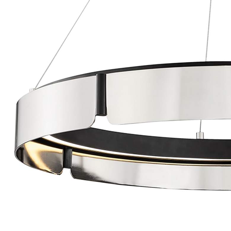 Image 3 Hudson Valley Tribeca 32.75" Wide Burnished Nickel/black Led Chandelie more views