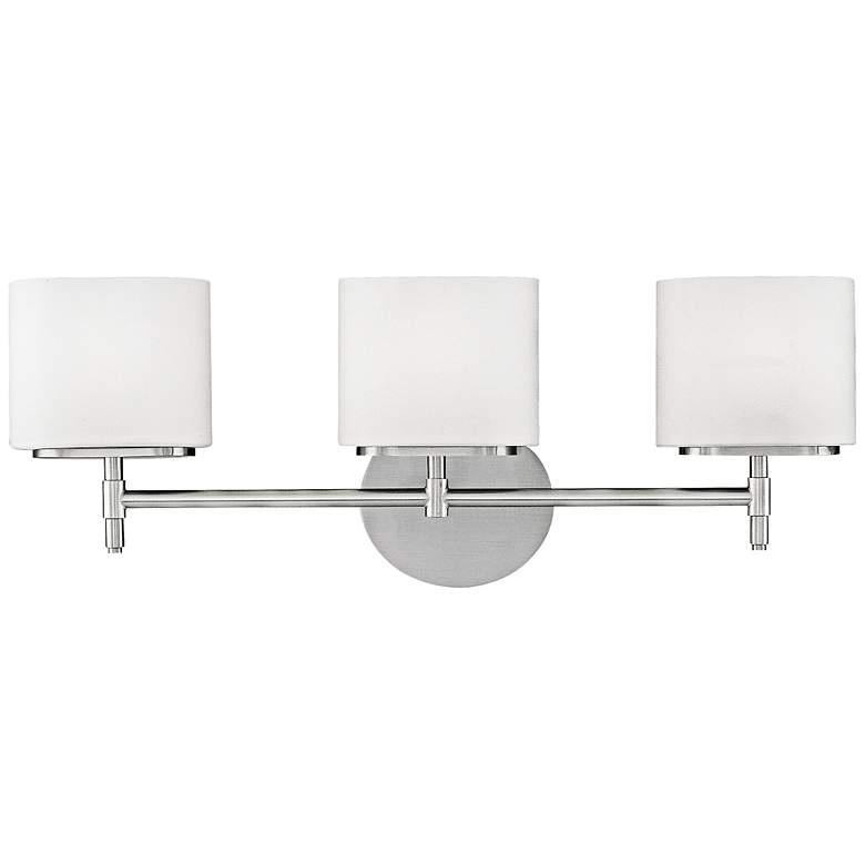 Image 1 Hudson Valley Trinity 3-Light 22 1/4 inchW Nickel Bath Light