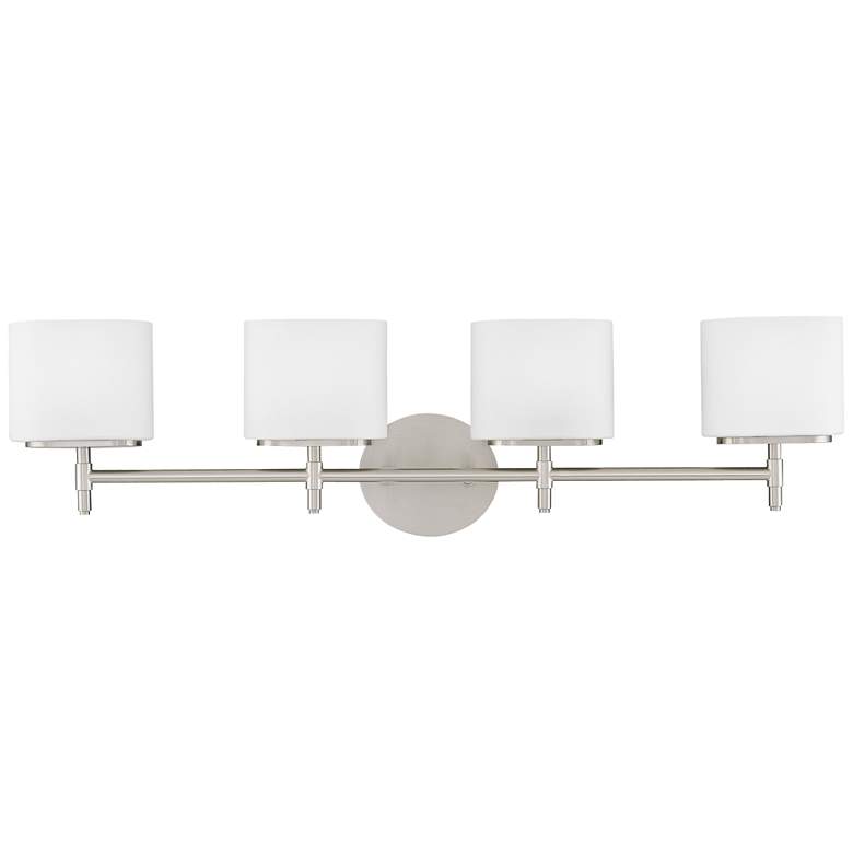 Image 1 Hudson Valley Trinity 30.75" Wide Satin Nickel 4 Light Bath Bracket