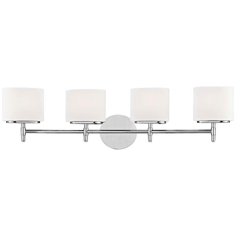 Image 2 Hudson Valley Trinity 4-Light 30 3/4"W Chrome Bath Light