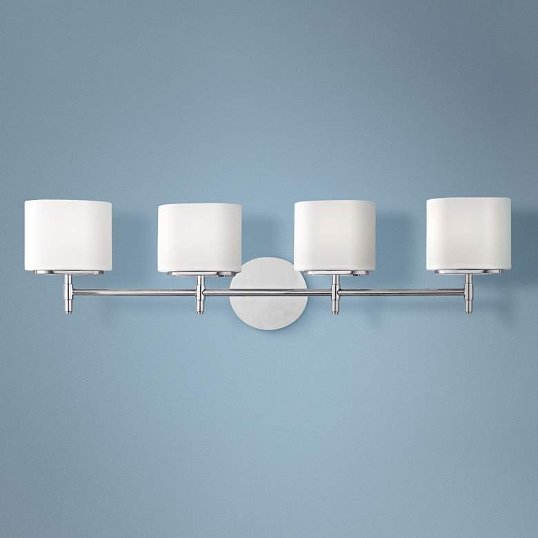Image 1 Hudson Valley Trinity 4-Light 30 3/4"W Chrome Bath Light