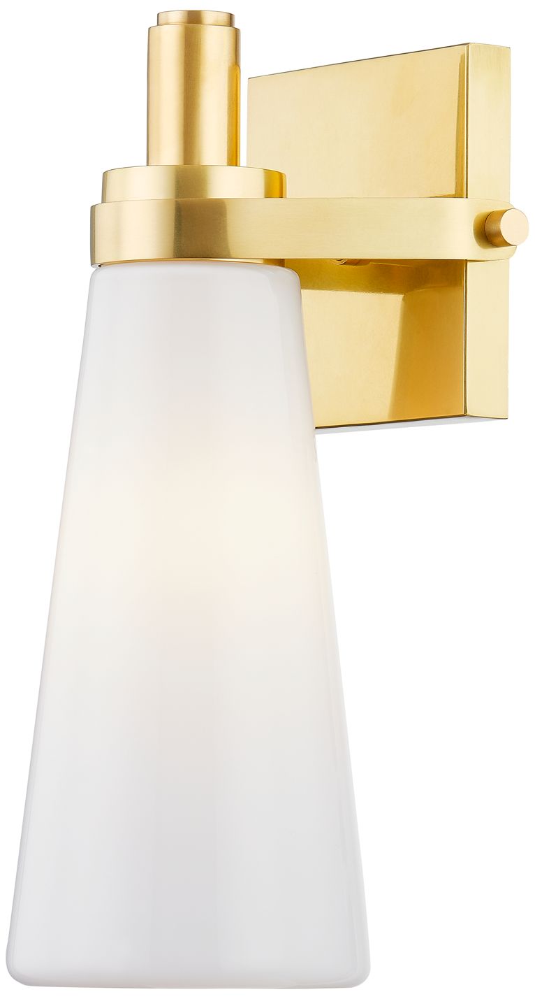 Image 2 Hudson Valley Trude Wall Sconce 5.75 Inch In Aged Brass more views