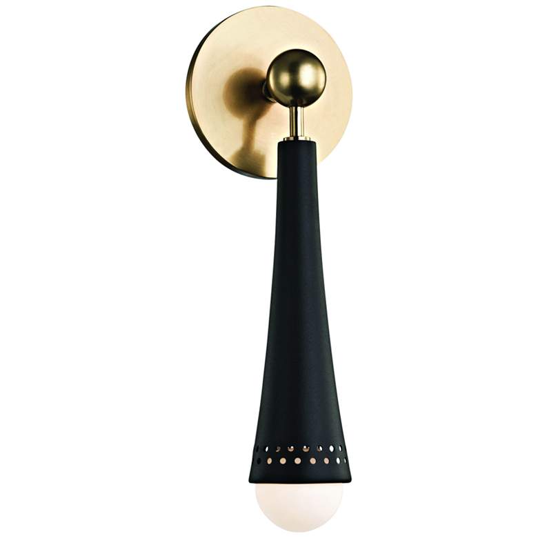 Image 1 Hudson Valley Tupelo 14" High Aged Brass LED Wall Sconce