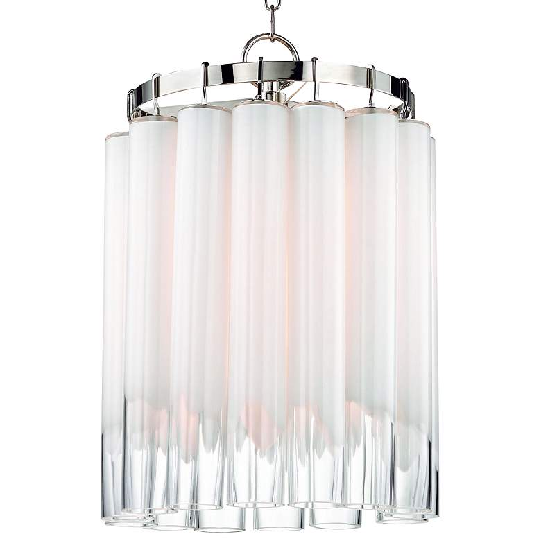 Image 1 Hudson Valley Tyrell 16 1/4"W Polished Nickel Pendant Light