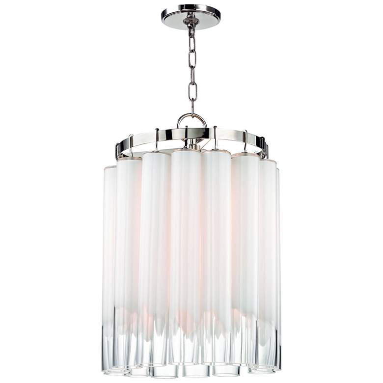 Image 2 Hudson Valley Tyrell 16 1/4 inchW Polished Nickel Pendant Light more views