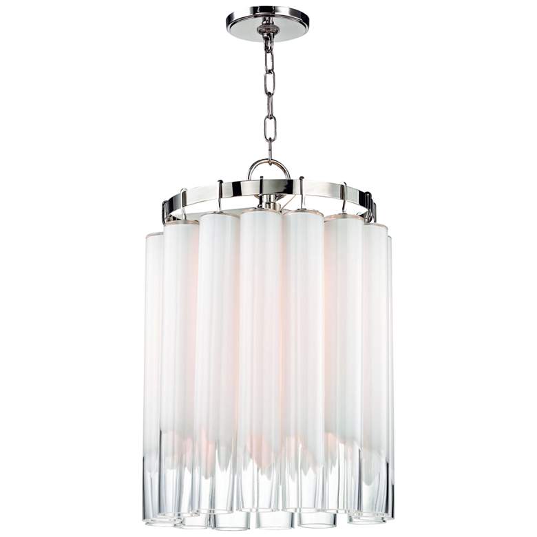Image 2 Hudson Valley Tyrell 16 1/4"W Polished Nickel Pendant Light more views