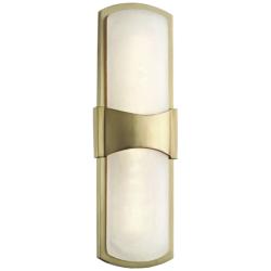 Hudson Valley Valencia 15&quot; High Aged Brass LED Wall Sconce