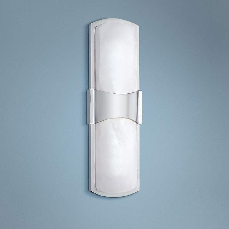 Image 1 Hudson Valley Valencia 15"H Polished Nickel LED Wall Sconce