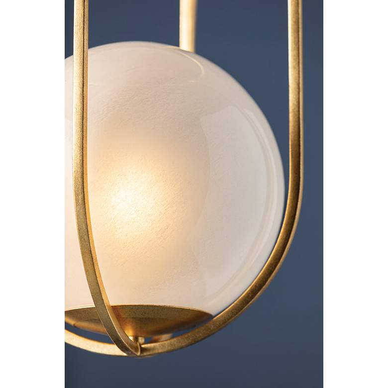 Image 3 Hudson Valley Verbank 13.75" 1 Lt. Vintage Gold Leaf Lantern more views