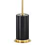 Hudson Valley Vesper 67" Black Marble Aged Brass 2-Light Floor Lamp