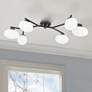 1_Hudson Valley Wagner 41" Wide Old Bronze 6-Light LED Ceiling Light
