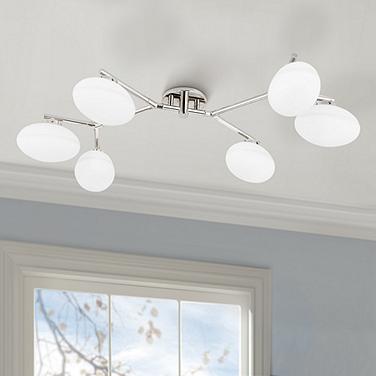 Hudson Valley Wagner 41" Polished Nickel 6-Light Modern Ceiling Light