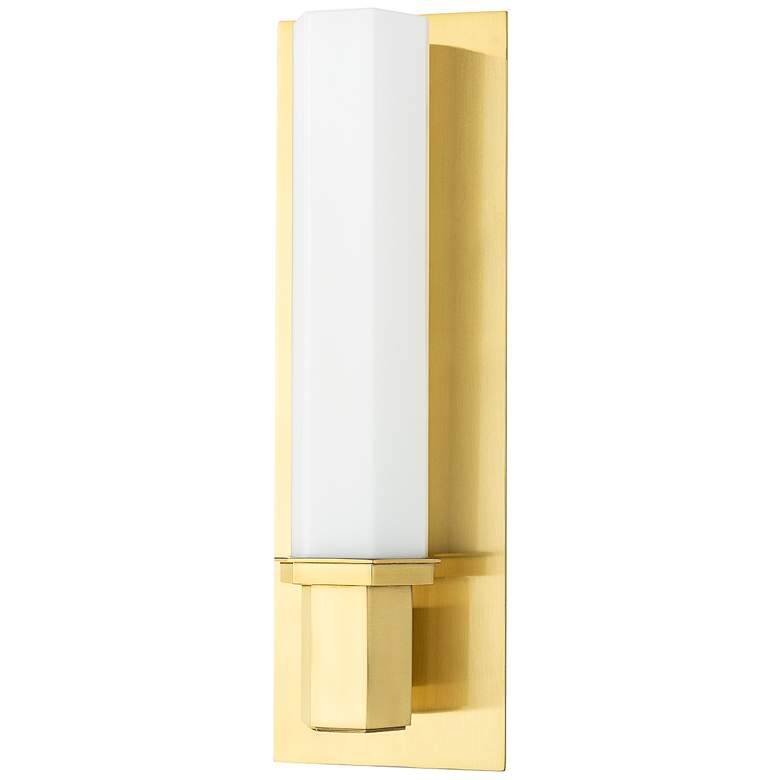Image 1 Hudson Valley Walton 4.5" Wide Aged Brass 1 Light Bath Bracket