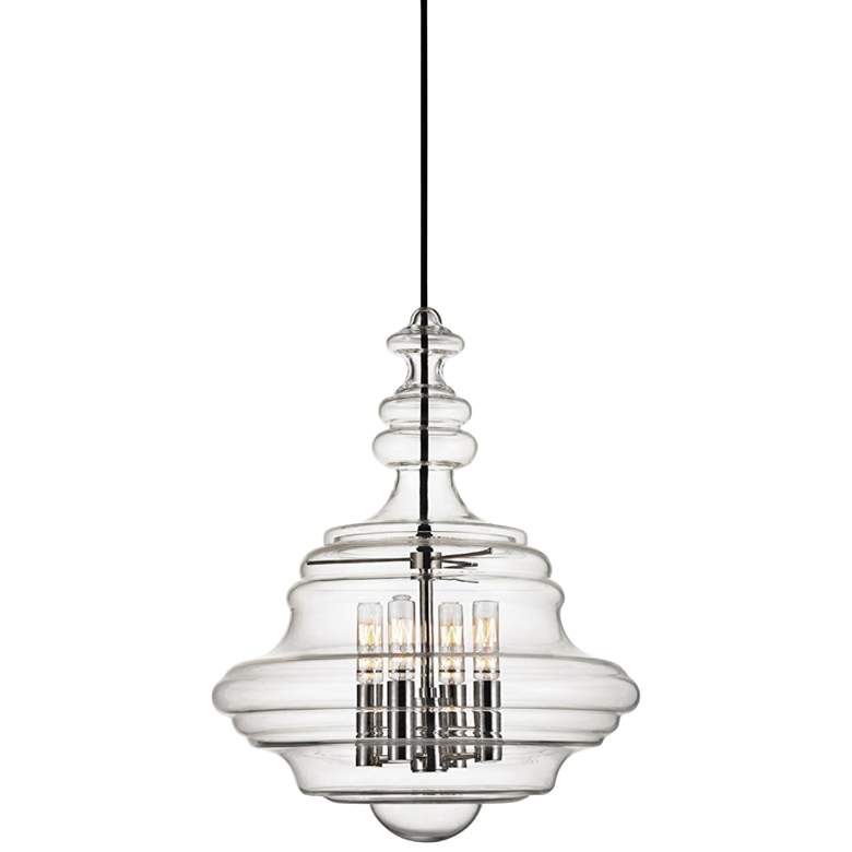 Image 2 Hudson Valley Washington 20" Polished Nickel Pendant Light