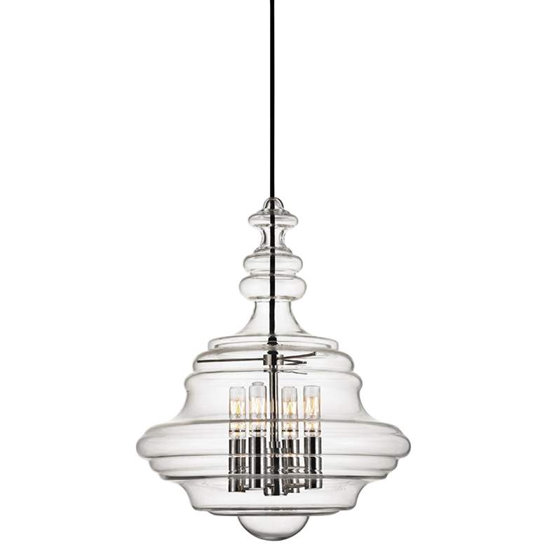 Image 2 Hudson Valley Washington 20 inch Polished Nickel Pendant Light