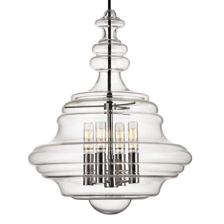 Image 5 Hudson Valley Washington 20" Polished Nickel Pendant Light more views