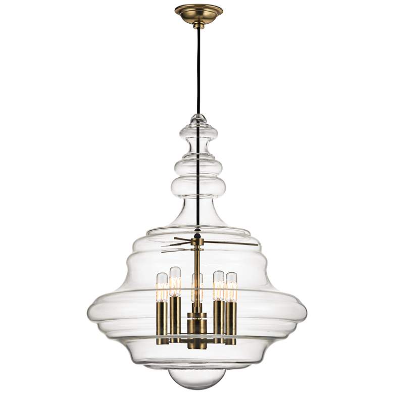 Image 2 Hudson Valley Washington 20" Wide Aged Brass Pendant Light