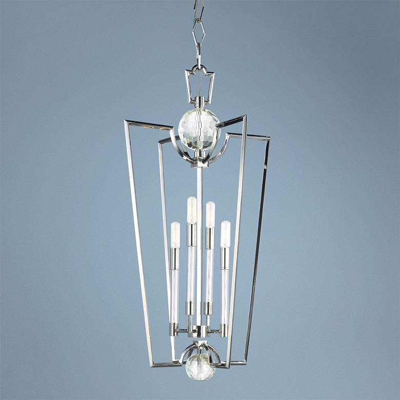 Image 1 Hudson Valley Waterloo 33 1/2" High Polished Nickel Pendant
