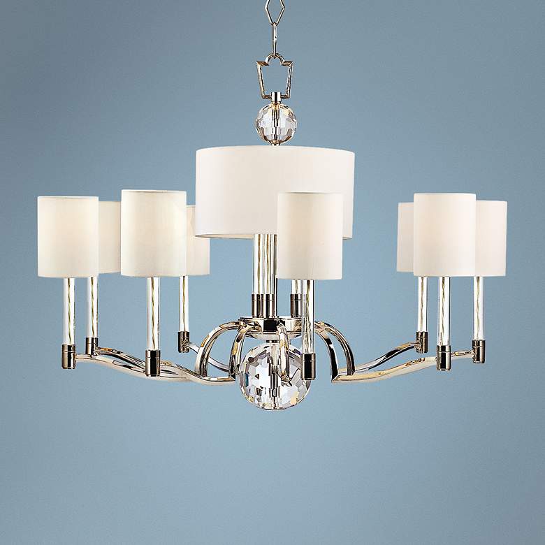 Image 1 Hudson Valley Waterloo 36 inch Wide Polished Nickel Chandelier