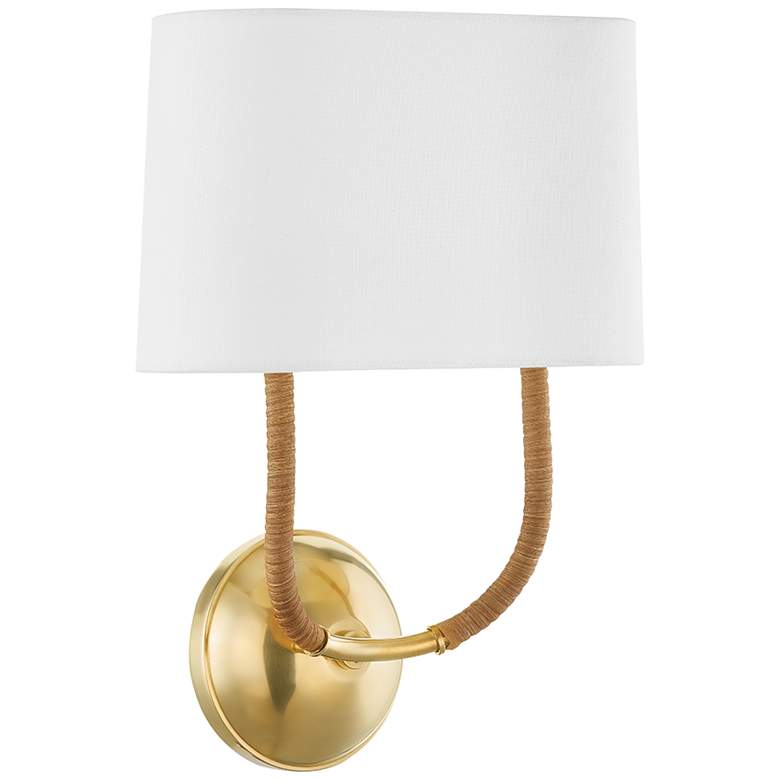 Image 1 Hudson Valley Webson 10.75" Wide Aged Brass 2 Light Sconce