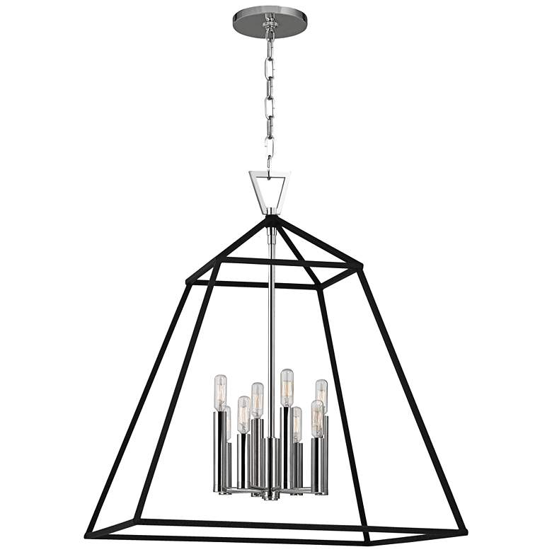 Image 1 Hudson Valley Webster 24" Wide Polished Nickel Pendant Light