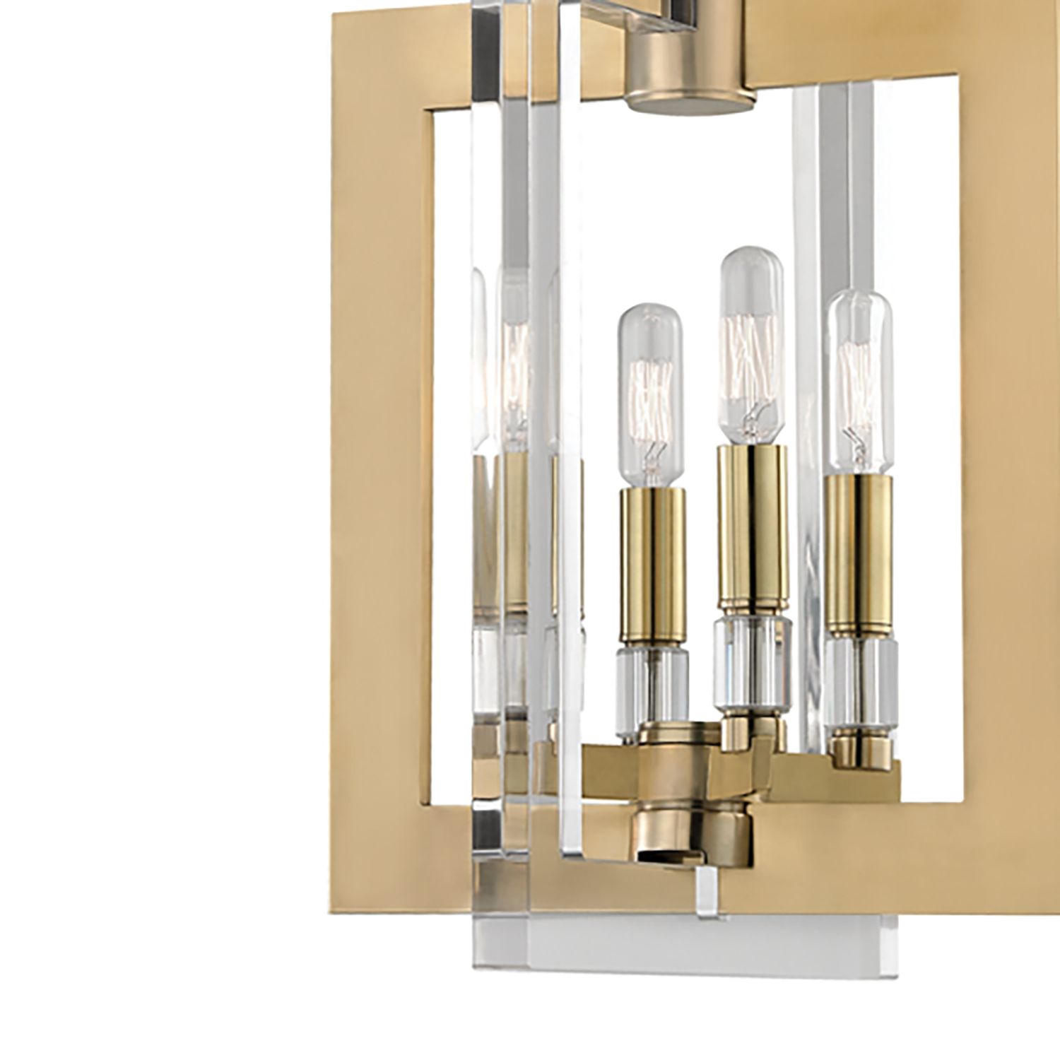 Image 2 Hudson Valley Wellington 12" Wide 4-Light Aged Brass Pendant more views