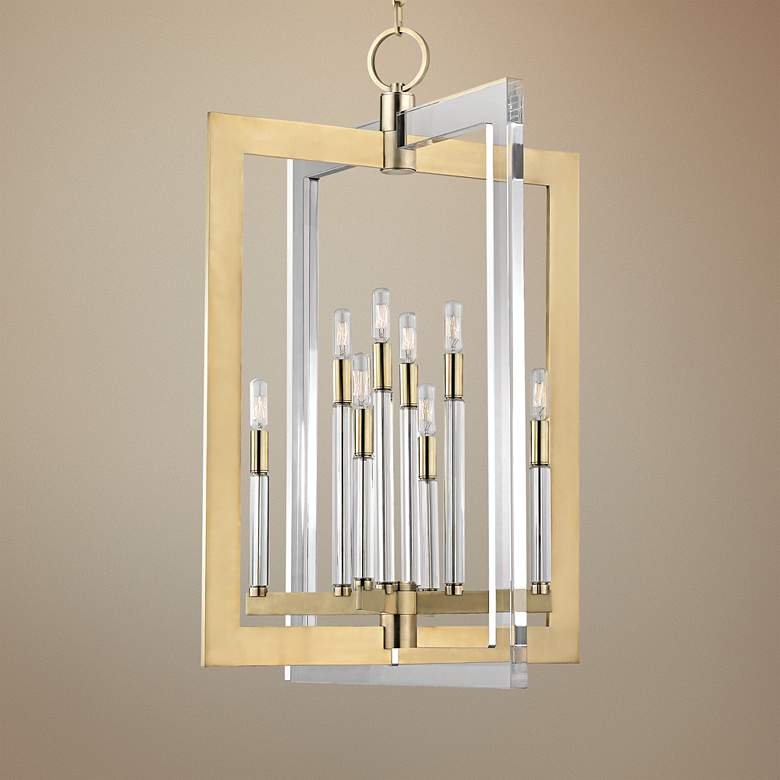 Image 1 Hudson Valley Wellington 23" Wide Aged Brass Pendant Light