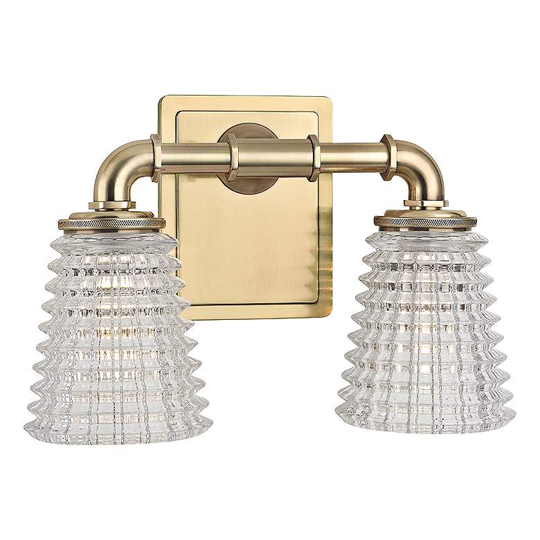 Image 1 Hudson Valley Westbrook 12" Wide Aged Brass Bath Light