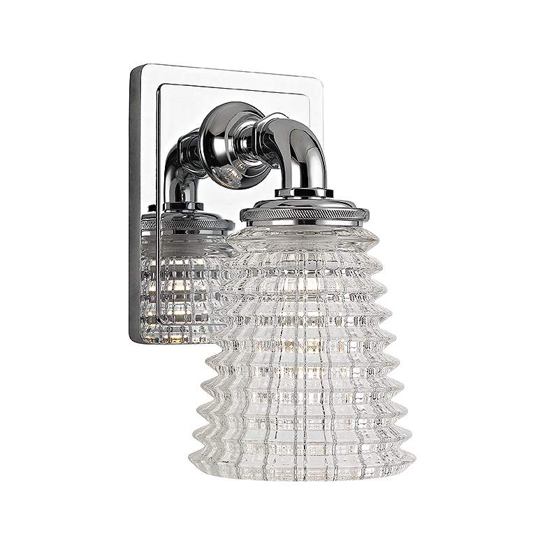 Image 1 Hudson Valley Westbrook 8" High Polished Chrome Wall Sconce