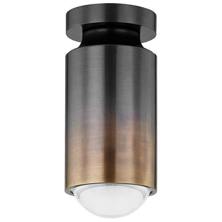 Image 1 Hudson Valley Whately 4.75" 1 Lt. Gradient Brass Flush Mount