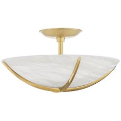 Hudson Valley Wheatley 16" Wide Aged Brass Ceiling Light