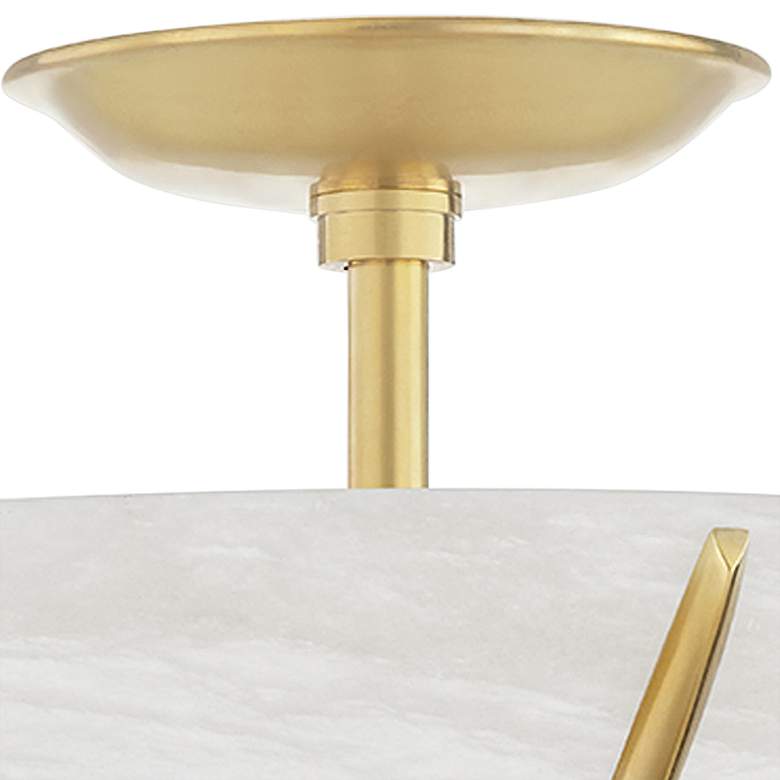 Image 3 Hudson Valley Wheatley 16" Wide Aged Brass Ceiling Light more views