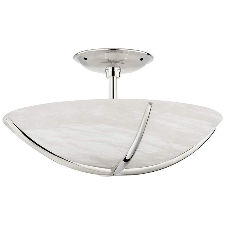 Image 1 Hudson Valley Wheatley 16 inch Wide Polished Nickel Ceiling Light