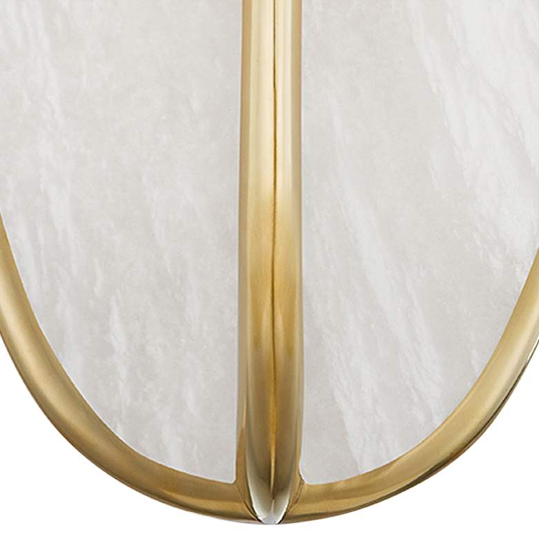 Image 3 Hudson Valley Wheatley 9 1/4" High Aged Brass Wall Sconce more views