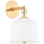 Hudson Valley White Plains 13 1/2"H Aged Brass Wall Sconce