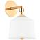 Hudson Valley White Plains 13 1/2"H Aged Brass Wall Sconce