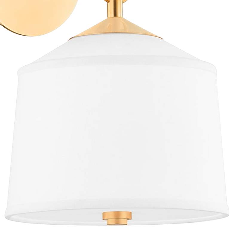 Image 2 Hudson Valley White Plains 13 1/2"H Aged Brass Wall Sconce more views
