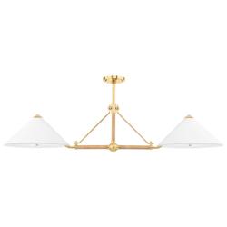 Hudson Valley Williamsburg 57" Wide Aged Brass Pendant Light