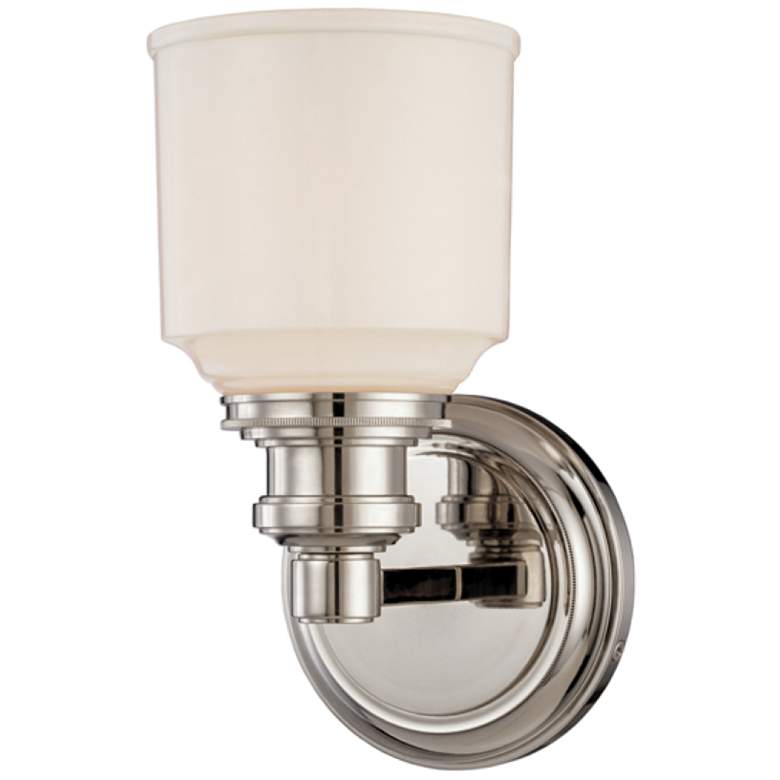 Image 1 Hudson Valley Windham 9 3/4" High Satin Nickel Wall Sconce